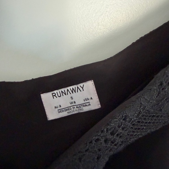 NWOT Runaway the Label Elegant Black One-Shoulder Lace Mini Dress Cutout  Small
